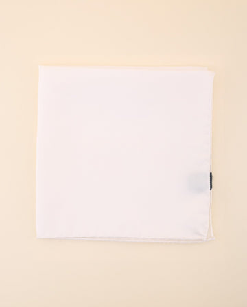 White Pocket Squares 100% Silk
